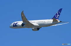 「SKY」 LOT 787-8 SP-SRA 離陸です