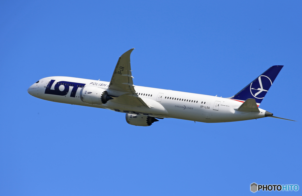 「空色」 LOT ポーランド787-9 飛び立ち 