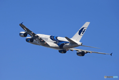 「あおいそら」マレーシア航空A380-841 Takeoff