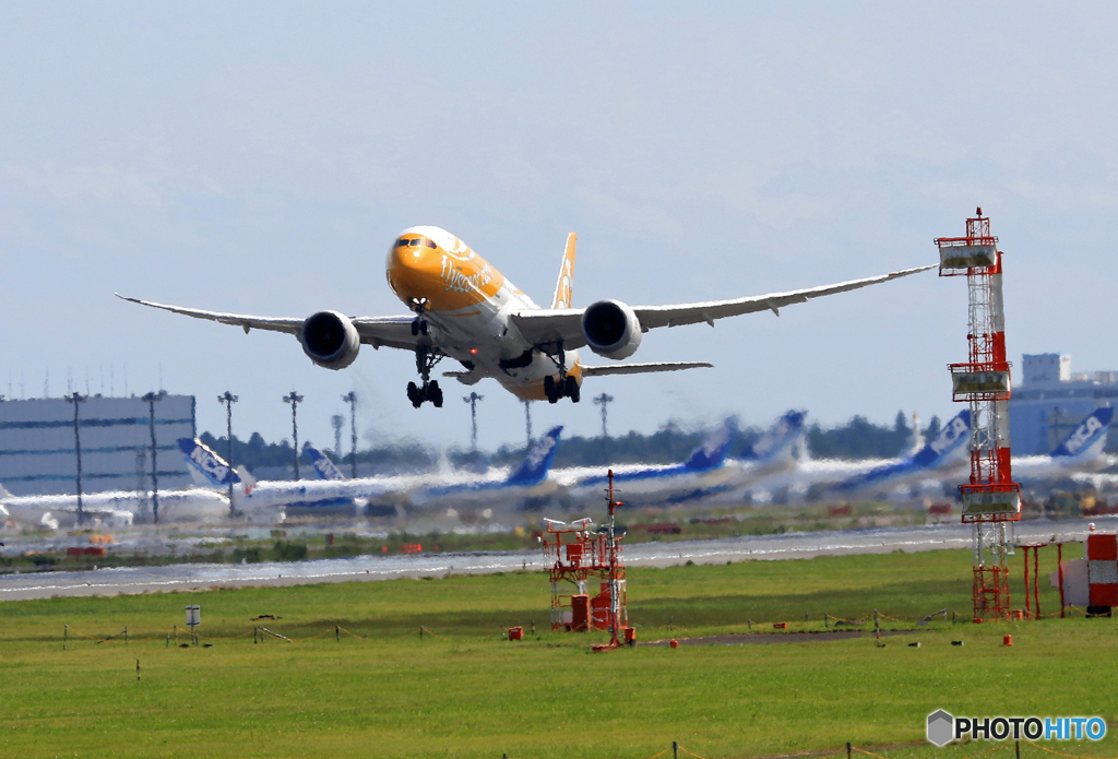 「青い空」が一番 Scoot 787 9V-OJD 出発です