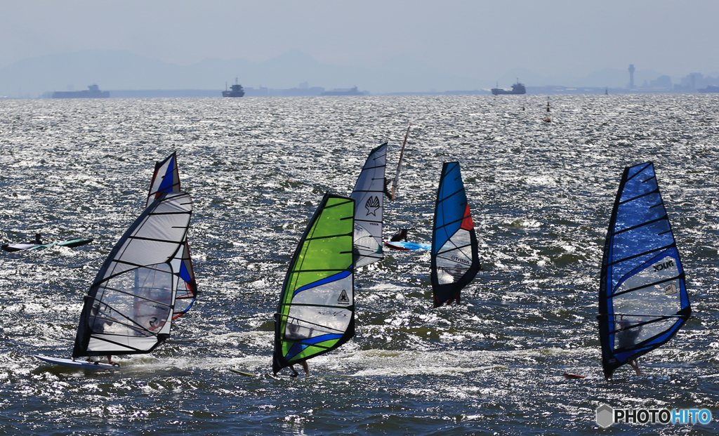 「青い海」風は友達だぁ〜