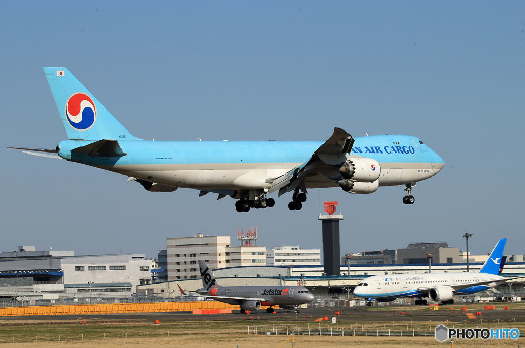 「良い天気」 Korean 747-8 HL7617 飛行