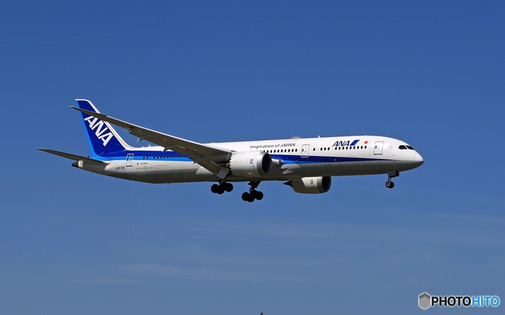 「良い空～」ANA 787-9 JA872A 着陸