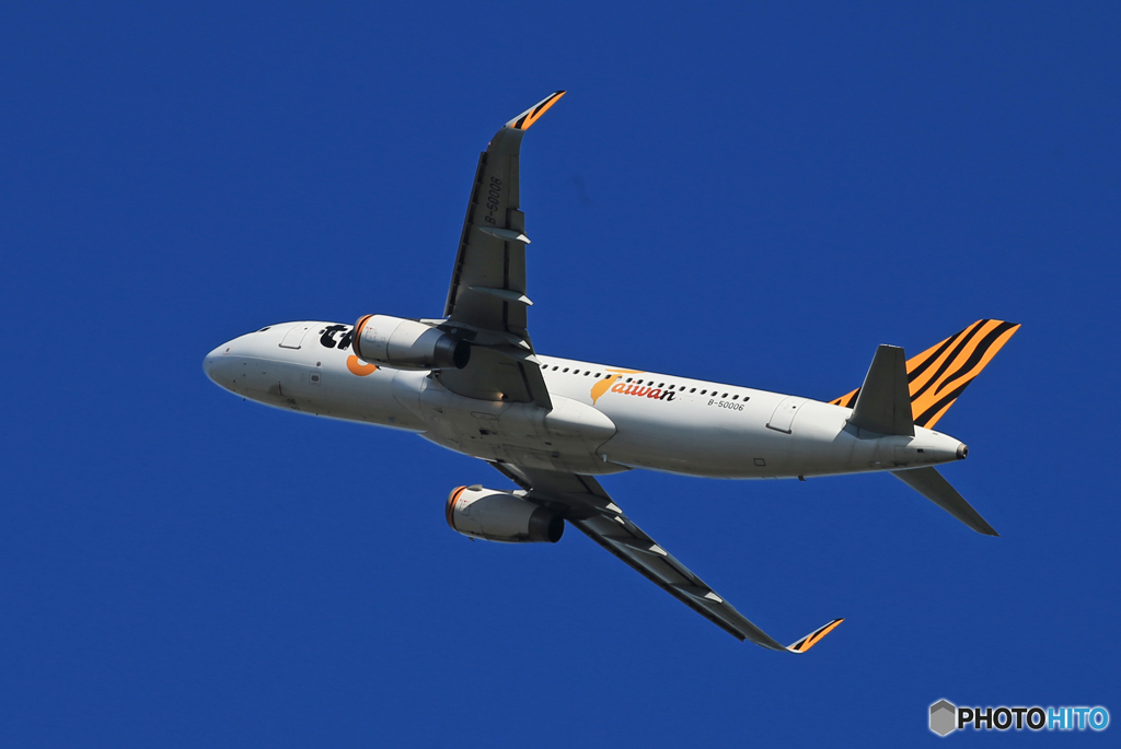 「ぶるー」tigerair A320-232 B-50006  飛び立ち