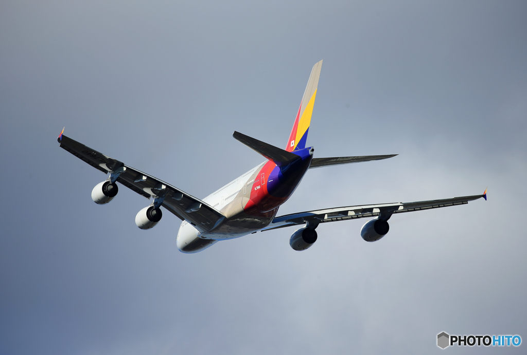 「青」☆ Asiana A380-841 HL7640飛行 
