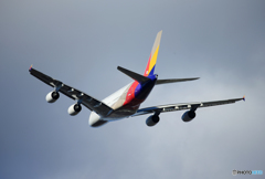 「青」☆ Asiana A380-841 HL7640飛行 