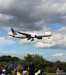 「青が大好き」 UNITED 777-222  Landing