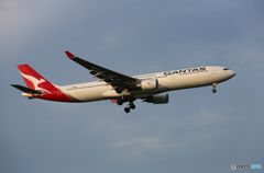 「曇り」 QANTAS A330-303 VH-QPI 着陸します