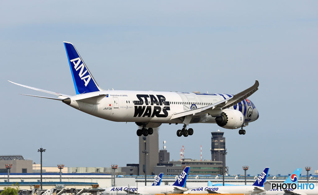 「青い空」が一番 ANA STAR WARS 787-9 着陸