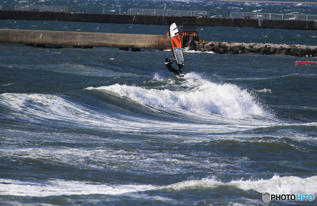 ☀「あおぞら」波を上手くターンする・ウインドサーフィン