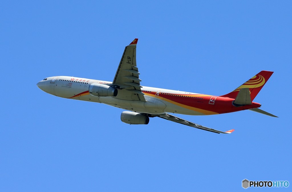 「すかい」 香港航空 A330 B-LND 飛び立ち　