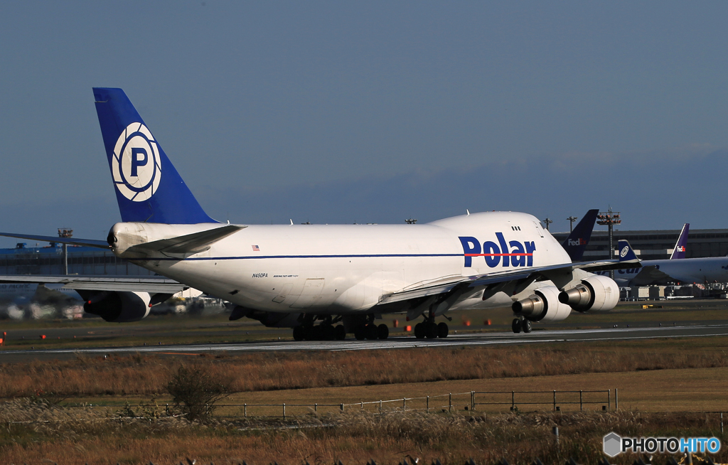 「青い日」POLAR 747-400 N450PAコロナ禍でがんばっています。