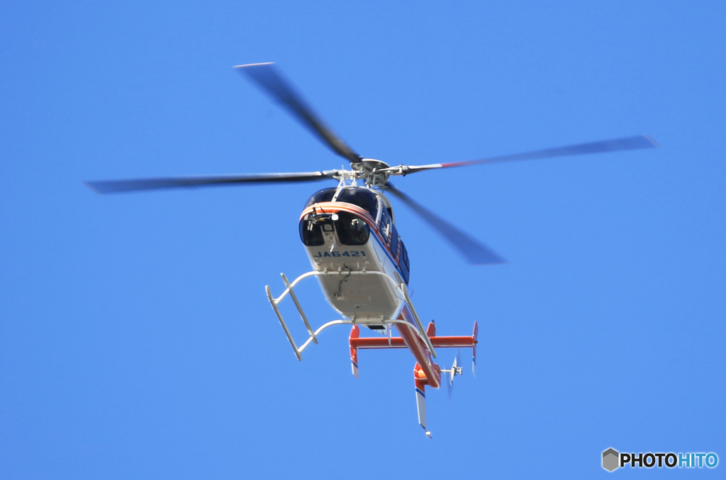 「そらー」　東京湾のヘリ・フライトテスト中 