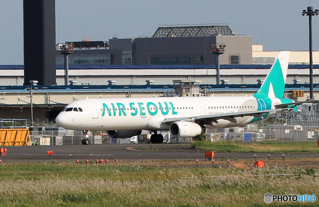 「青が大好き」 Air Seorl A321 飛行