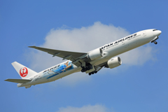 「はれー」 JAL JET KEI 777-346 Takeoff