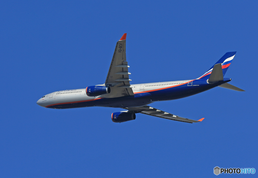 「良い空～」AEROFLOT A330-343 VQ-BCV飛び立ちです