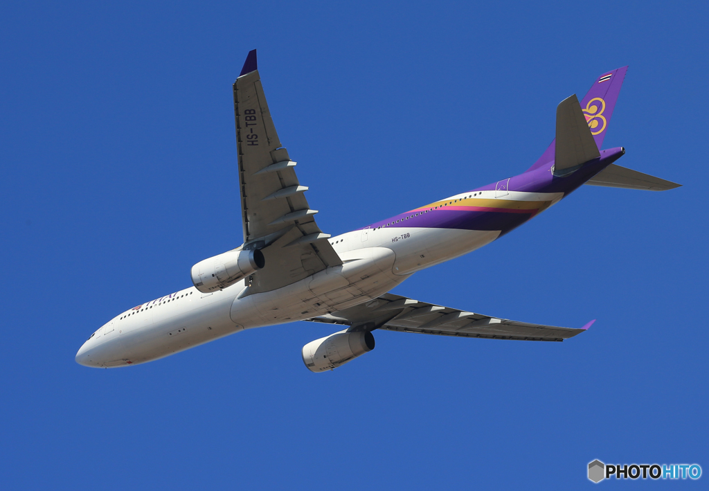 「ぶるー」 THAI A330-343 HS-TBB飛び立ち