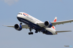 「真青の空」 British 787-9 G-ZBKE 飛ぶ