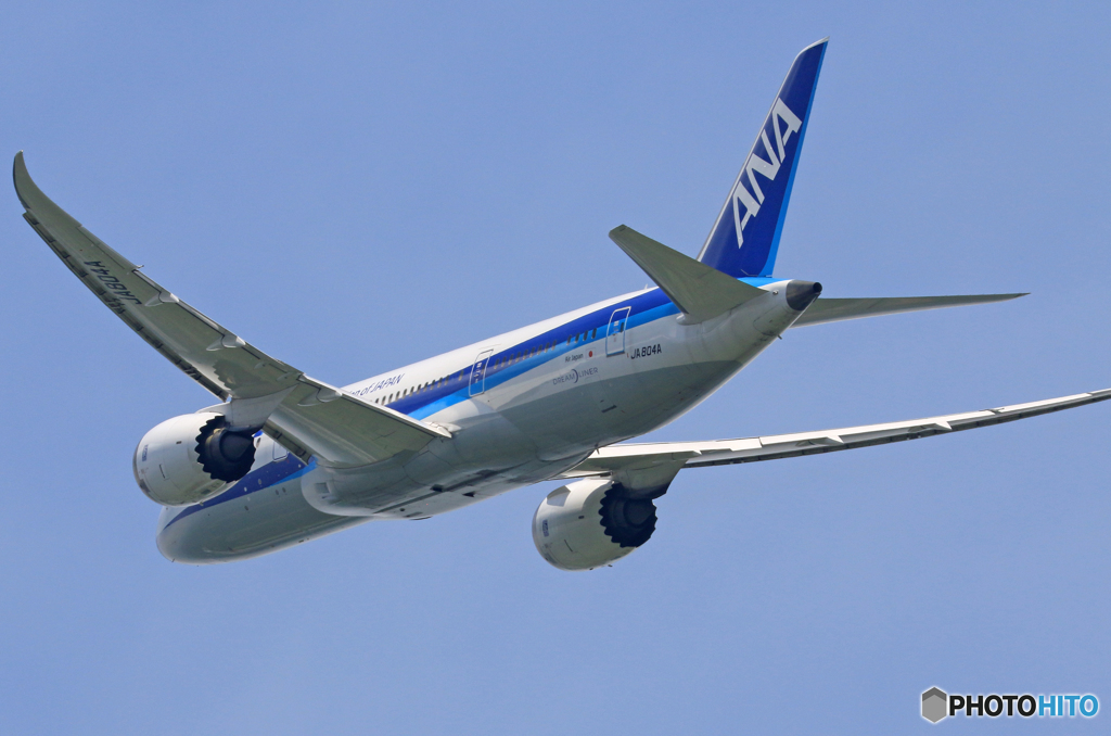 「そらー」 ANA 787-8 JA804A 飛び立ちです