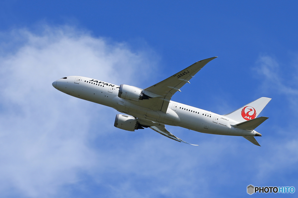☆「ブルー」JAL 787-8 JA845J  Takeoff 