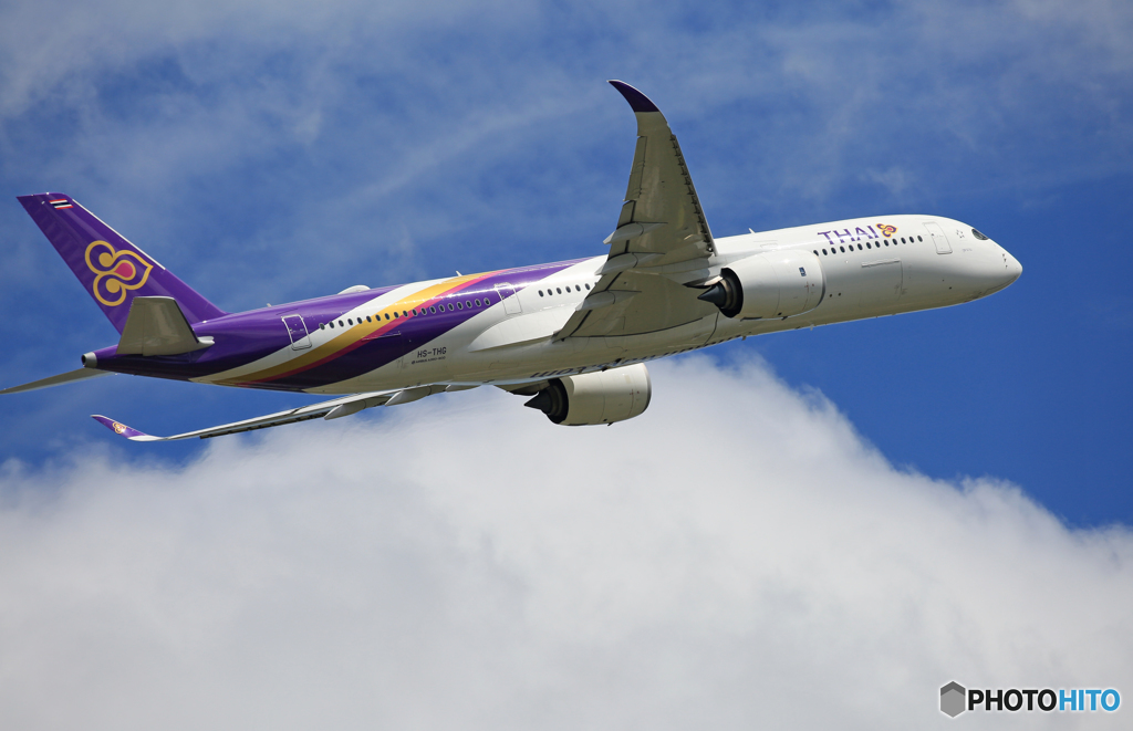 「そらー」 Thai A350-941 HS-THG 飛行
