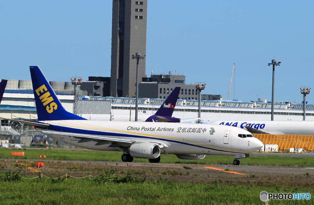 「cool」チャイナ・ポスタル B737 EMS  離陸します　