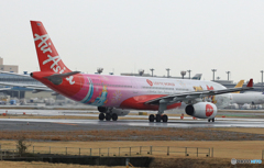 「雨」 Air Asia ロッテワールド Takeoff
