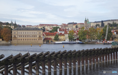 カレル橋から（１６２）プラハ街並み