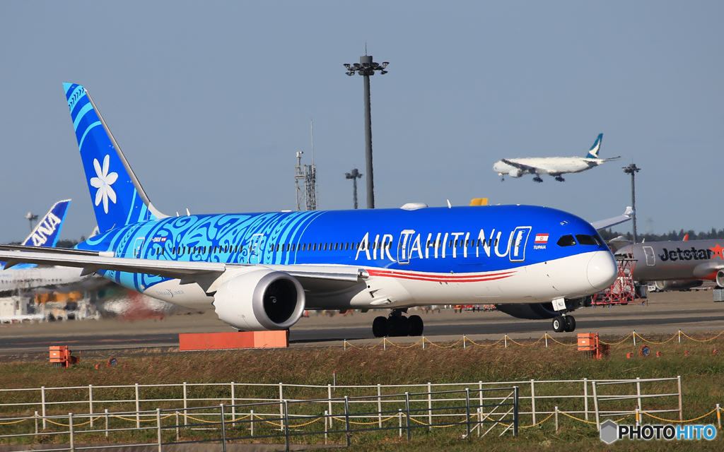 「群青」Air Tahiti Nui 787-8 F-UNAI  離陸