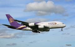 「すかい」 THAI A380-841 HS-TUF 着陸
