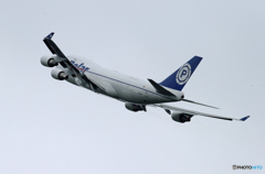 「くもり」 POLAR 747-400 N450PA Takeoff