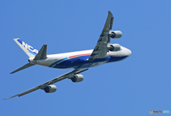 「青い空」が一番☀ NCA 747-8KZF JA13KZ