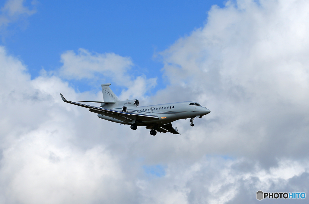 「晴れ」Private Dassault Falkon 7X Landing 