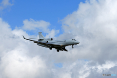 「晴れ」Private Dassault Falkon 7X Landing 