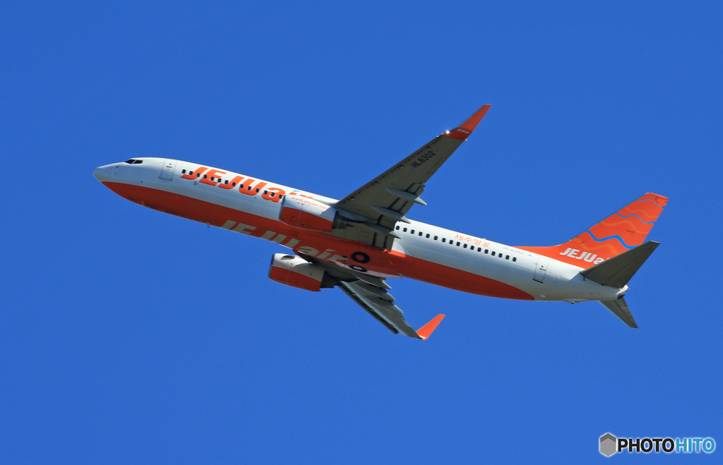「はれ」JEJU 737-800 HL8302 飛び立ち