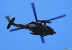 [青い空] JGSDF ヘリコプター　ブラックホーク　来たー！