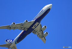 「良い天気」 NCA 747-8KZF JA13KZ 出発です　