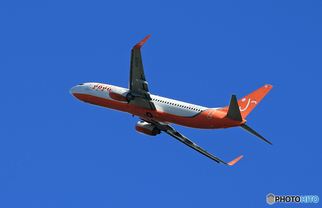 「はれー」JEJU 737 HL8296  離陸します