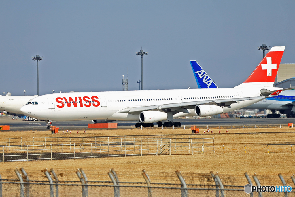 「Blue」 SWISS A340-313 HB-JMB Takeoff 
