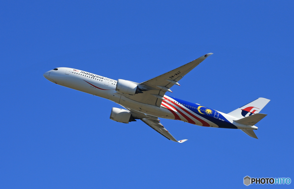 ☀「あおぞら」マレーシア A350-941 9M-MAF 離陸