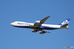 「良い天気」 NCA 747-8KZF JA14KZ 離陸