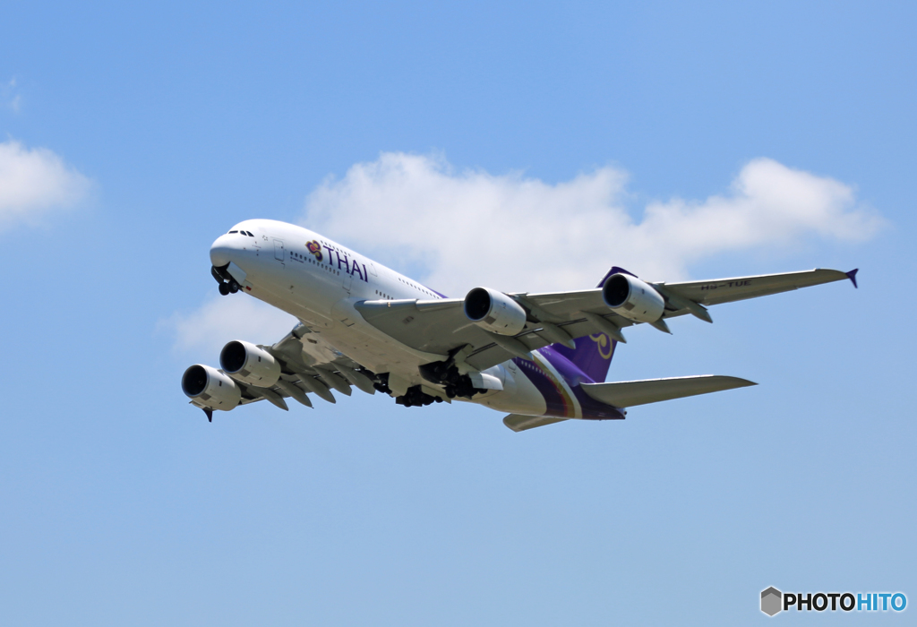 「青空」 THAI A380-841 HS-TUE Takeoff