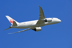 「良い天気」 JAL 787-8 JA838J 離陸 します