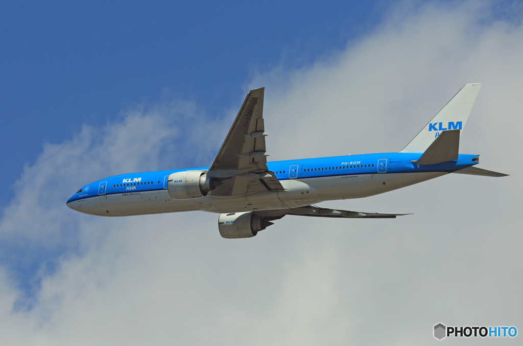 「空色」 KLM 777-200 PH-BQM Takeoff 