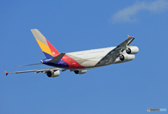「はれ」 Asiana A380-841 HL7625 飛行 