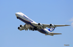 「青空」 NCA 747-8KZF JA16KZ 出発です