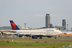 「はれー」 DELTA 747-400 N667US 離陸 です
