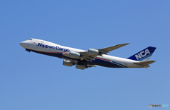 「良い天気」 NCA 747-8KZF JA17KZ Takeoff