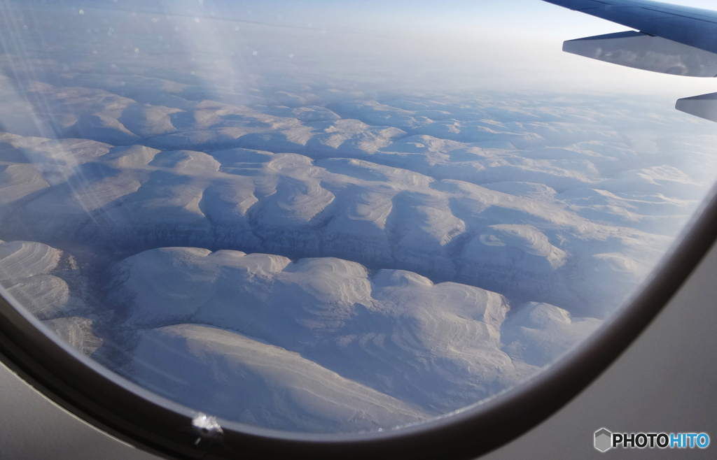 ☁「雪山」✈ 丸窓・11,000mのもふもふ (3)☮