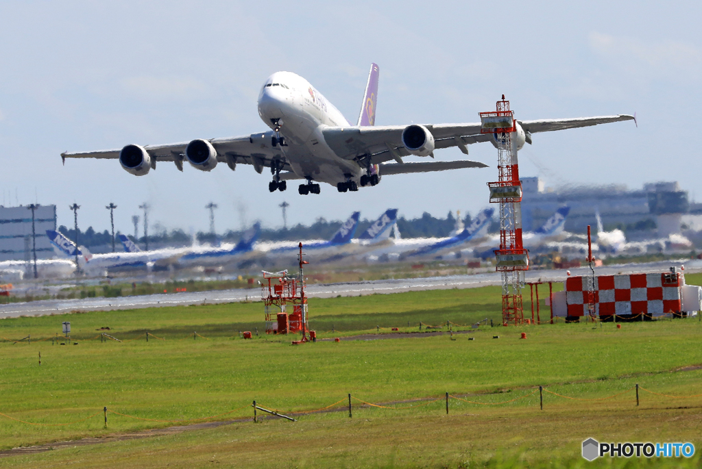 「ぶるー」 THAI A380-841 HS-TUF 出発です